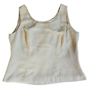 Jones Studio Separates creamy white career sleeveless top sz 14